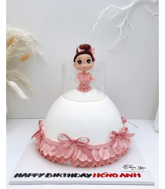 Bánh kem dành cho bé gái công chúa xinh váy chảy hot 