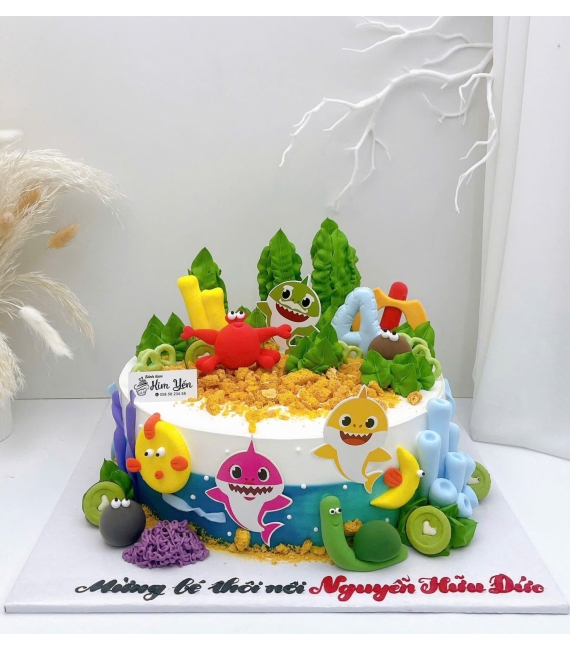 Bánh kem bé trai yêu lên 2 tuổi 