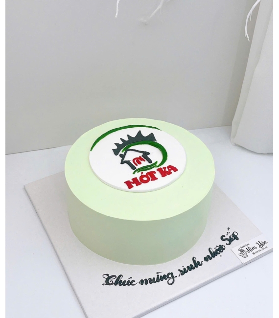 Bánh Kem Hàn Quốc vẻ hình  logo theo yêu cầu 