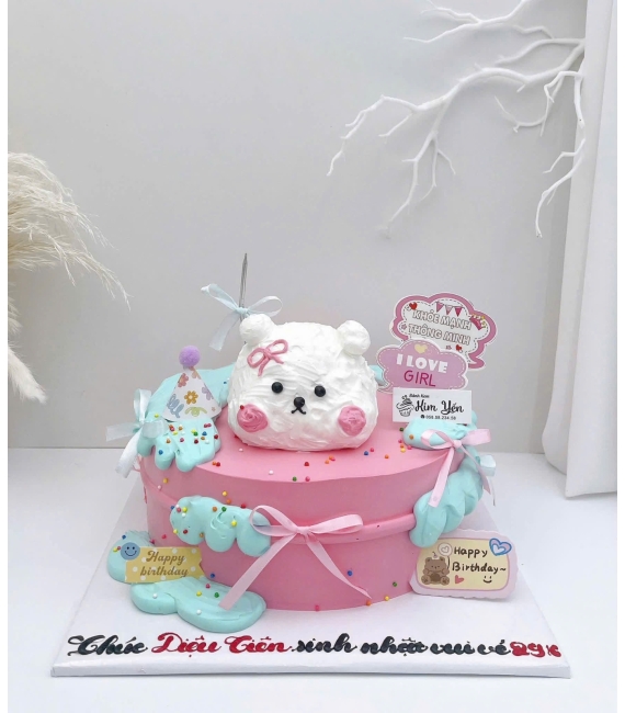 Bánh kem dành cho bé gái xinh mẫu bánh làm theo yêu cầu 