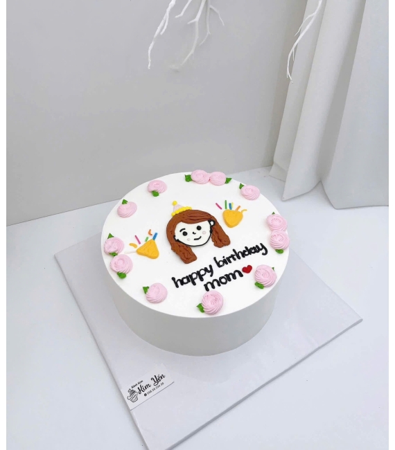 Bánh kem tặng nữ vẻ hình chibi hot 